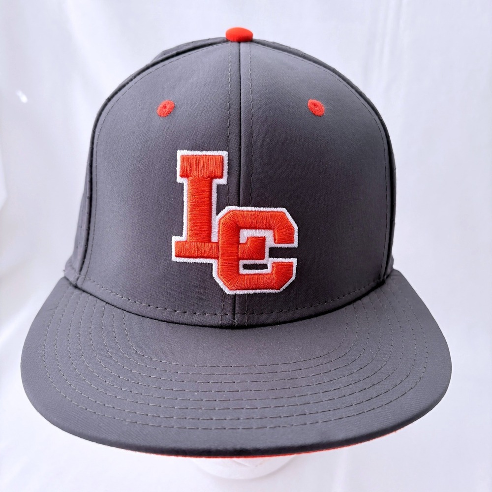 The Game Pro Lenoir City Panthers Perforated Flat Brim Fitted Baseball Hat Sz L